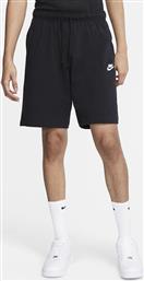 Nike Sportswear Club Fleece Αθλητική Ανδρική Βερμούδα Μαύρη από το Athletix