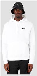 Sportswear Club Φούτερ Λευκό με Κουκούλα Nike