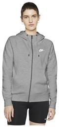 Nike Sportswear Essentials Γυναικεία Ζακέτα Φούτερ με Κουκούλα Γκρι από το Zakcret Sports
