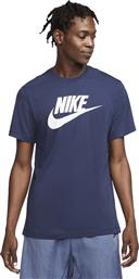 Nike Sportswear Icon Futura Αθλητικό Ανδρικό T-shirt Navy Μπλε με Λογότυπο από το Delikaris-sport
