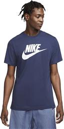 Sportswear Icon Futura Αθλητικό Ανδρικό T-shirt Navy Μπλε με Λογότυπο Nike από το Cosmossport