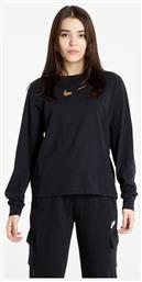 Sportswear Μακρυμάνικη Γυναικεία Αθλητική Μπλούζα Μαύρη Nike από το Cosmossport