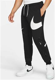 Nike Sportswear Swoosh Παντελόνι Φόρμας με Λάστιχο Μαύρο από το Zakcret Sports