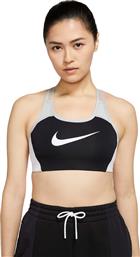 Nike Dri-Fit Swoosh Logo Γυναικείο Αθλητικό Μπουστάκι Μαύρο με Επένδυση & Ελαφριά Ενίσχυση από το Factory Outlet