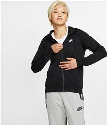 Nike Sportswear Essentials Γυναικεία Ζακέτα Φούτερ με Κουκούλα Μαύρη από το Spartoo