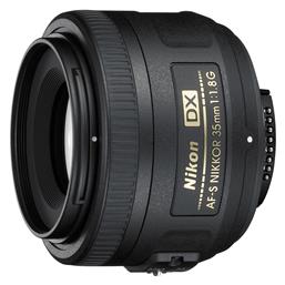 Nikon Crop Φωτογραφικός Φακός AF-S DX Nikkor 35mm f/1.8G Σταθερός για Nikon F Mount Black