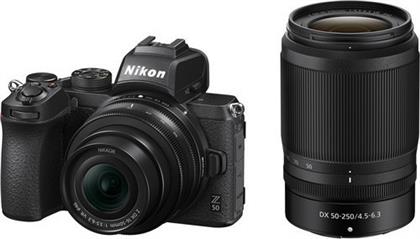 Nikon Mirrorless Φωτογραφική Μηχανή Z 50 Crop Frame Kit (Z DX 16-50mm F3.5-6.3 VR + Z DX 50-250mm F4.5-6.3 VR) Black από το Kotsovolos