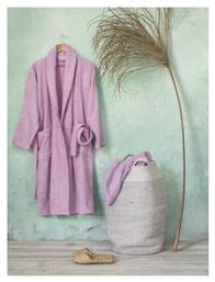 Asana Γυναικείο Μπουρνούζι με Γιακά Pink Nima