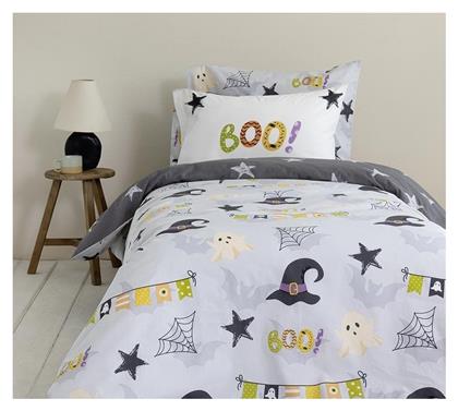 Boo! Σετ Παιδική Παπλωματοθήκη Μονή με Μαξιλαροθήκη Βαμβακερή Πολύχρωμη 160x240εκ. Nima