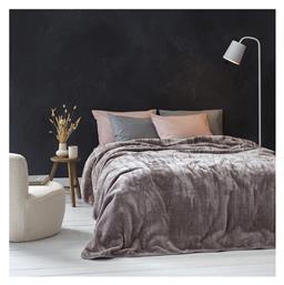 Coperta Κουβέρτα Βελουτέ Υπέρδιπλη 240x260εκ. Cigar Beige Nima