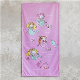 Nima Dancing Mermaids Παιδική Πετσέτα Θαλάσσης σε Ροζ χρώμα 140x70cm