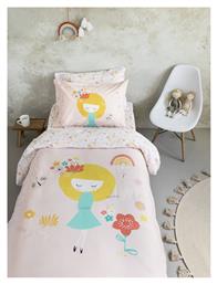 Fairy Love Σετ Παιδική Παπλωματοθήκη Μονή με Μαξιλαροθήκη Βαμβακερή Ροζ 160x240εκ. Nima