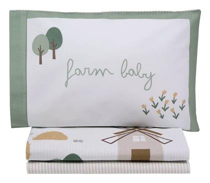 Farm Baby Σετ Βρεφικά Σεντόνια Κούνιας Βαμβακερά Πολύχρωμα 120x170εκ. 3τμχ Nima