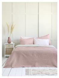Κουβερλί Υπέρδιπλο Microfiber Light Beige / Rose Pink 220x240cm Nima