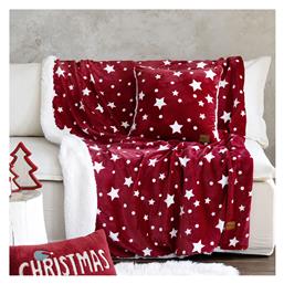 Κουβέρτα Καναπέ 130x170εκ. Xmas Star Red Nima