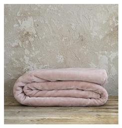 Κουβέρτα Βελουτέ Coperta Powder Pink 160x220εκ. Ροζ Nima