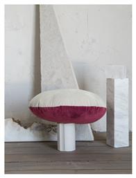 Μαξιλάρι Καναπέ Velvety από 100% Βαμβάκι Red/Light Gray 45x45εκ. Nima