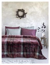 Μονή 160x220εκ. Cozy Μπορντό Nima