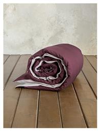 Παπλωματοθήκη Βαμβακερή Μονή 160x240 Colors Beige / Deep Bordeaux Nima