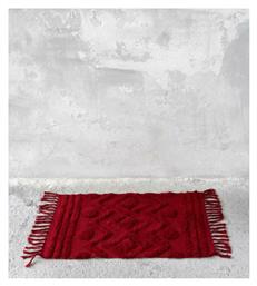 Πατάκι Μπάνιου Βαμβακερό Enzo Red 70x110εκ. Nima