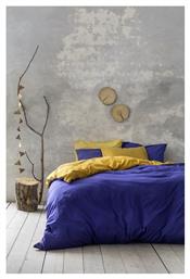 Σετ Υπέρδιπλη 220x240 Abalone Blue / Mustard Beige Nima