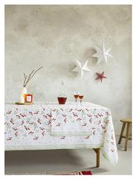 Τραπεζομάντηλο Mistletoe Λευκό, Κόκκινο, Πράσινο 150x220εκ. Nima