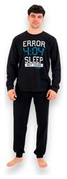 Error Χειμερινή Ανδρική Πιτζάμα Βαμβακερή Μαύρο Nina Club