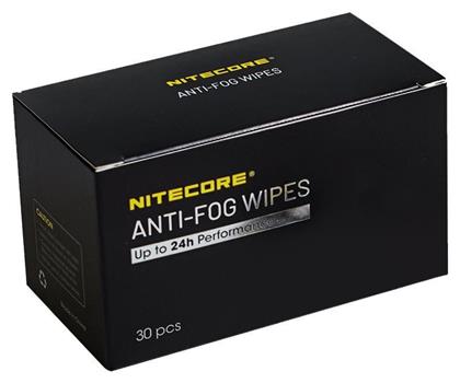 Anti-Fog Wipe Πανάκι Καθαρισμού Γυαλιών Αντιθαμβωτικό 30τμχ NiteCore