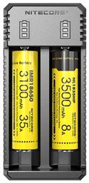 UI2 USB Φορτιστής 2 Μπαταριών Li-ion Μεγέθους 18650 NiteCore