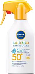 Nivea Αδιάβροχο Βρεφικό Αντηλιακό Spray Babies & Kids Sensitive Protective για Πρόσωπο & Σώμα SPF50+ 270ml από το Pharm24