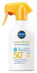 Babies & Kids Sensitive Protective Αδιάβροχο Βρεφικό Αντηλιακό Spray για Πρόσωπο & Σώμα SPF50 270ml Nivea