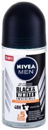 Nivea Men Black & White Invisible Ultimate Impact Anti-perspirant Αποσμητικό 48h σε Roll-On 50ml