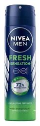 Men Fresh Sensation Αποσμητικό 72h σε Spray 150ml Nivea