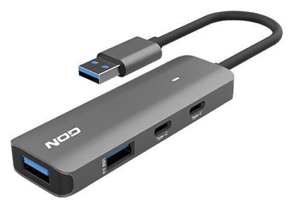 Fusion Metal Hub 2.2 USB 3.2 Hub 4 Θυρών με σύνδεση USB-A Γκρι NOD