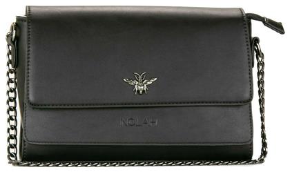 Eva Γυναικεία Flap Bag Χιαστί σε Μαύρο χρώμα Nolah