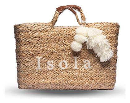Isola Ψάθινη Τσάντα Θαλάσσης Μπεζ Nolah