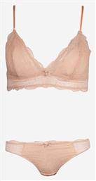 Δαντελένιο Σετ Εσωρούχων Bralette με Brazil Μπεζ Norddiva