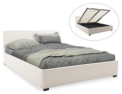 Norse Κρεβάτι Υπέρδιπλο με Αποθηκευτικό Χώρο για Στρώμα 160x200cm Λευκό - Pakketo