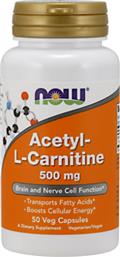 Acetyl L-Carnitine Συμπλήρωμα Διατροφής με Καρνιτίνη 500mg 50 κάψουλες Now Foods