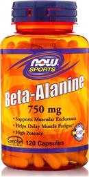 Now Foods Beta Alanine 750mg 120 κάψουλες