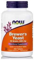 Brewer's Yeast 650mg Μαγιά Μπύρας 200 ταμπλέτες Now Foods