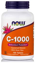 C-1000 Sustained Release Antioxidant Protection With Rose Hips Βιταμίνη 1000mg 100 ταμπλέτες Now Foods