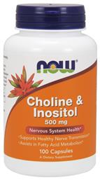 Choline & Inositol 500mg 100 κάψουλες Now Foods