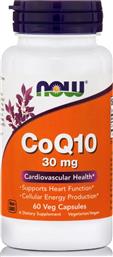 Now Foods CoQ10 χωρίς Γλουτένη 30mg 60 φυτικές κάψουλες