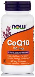 CoQ10 χωρίς Γλουτένη 30mg 60 φυτικές κάψουλες Now Foods