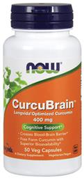 Curcubrain Longvida 400mg Συμπλήρωμα για την Μνήμη 50 φυτικές κάψουλες Now Foods