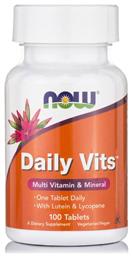 Daily Vits Πολυβιταμίνη 100 ταμπλέτες Now Foods