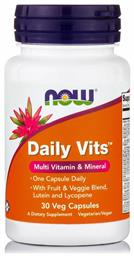 Daily Vits Πολυβιταμίνη 30 φυτικές κάψουλες Now Foods