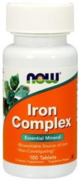 Iron Complex 100 ταμπλέτες Now Foods