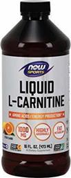 Now Foods Liquid L-Carnitine Συμπλήρωμα Διατροφής με Καρνιτίνη 1000mg και Γεύση Citrus 473ml